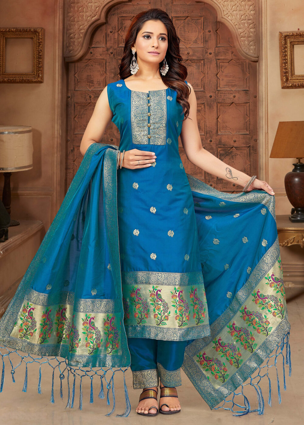 TATHASTU READYMADE TRADITIONAL PAITHANI DRESS