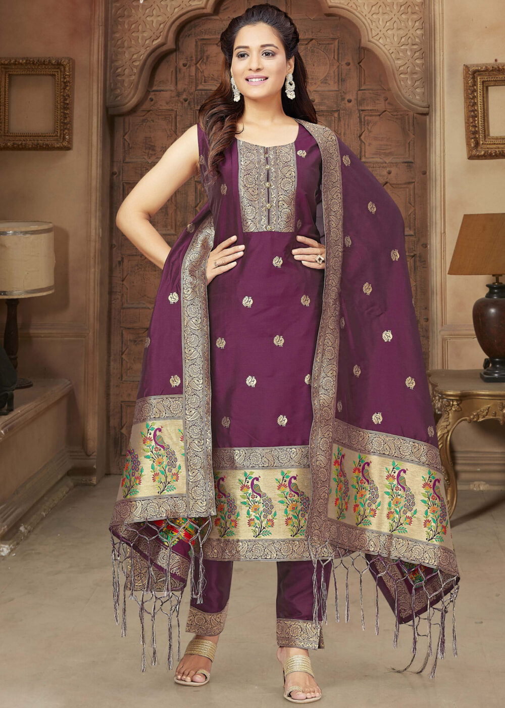 TATHASTU READYMADE TRADITIONAL PAITHANI DRESS