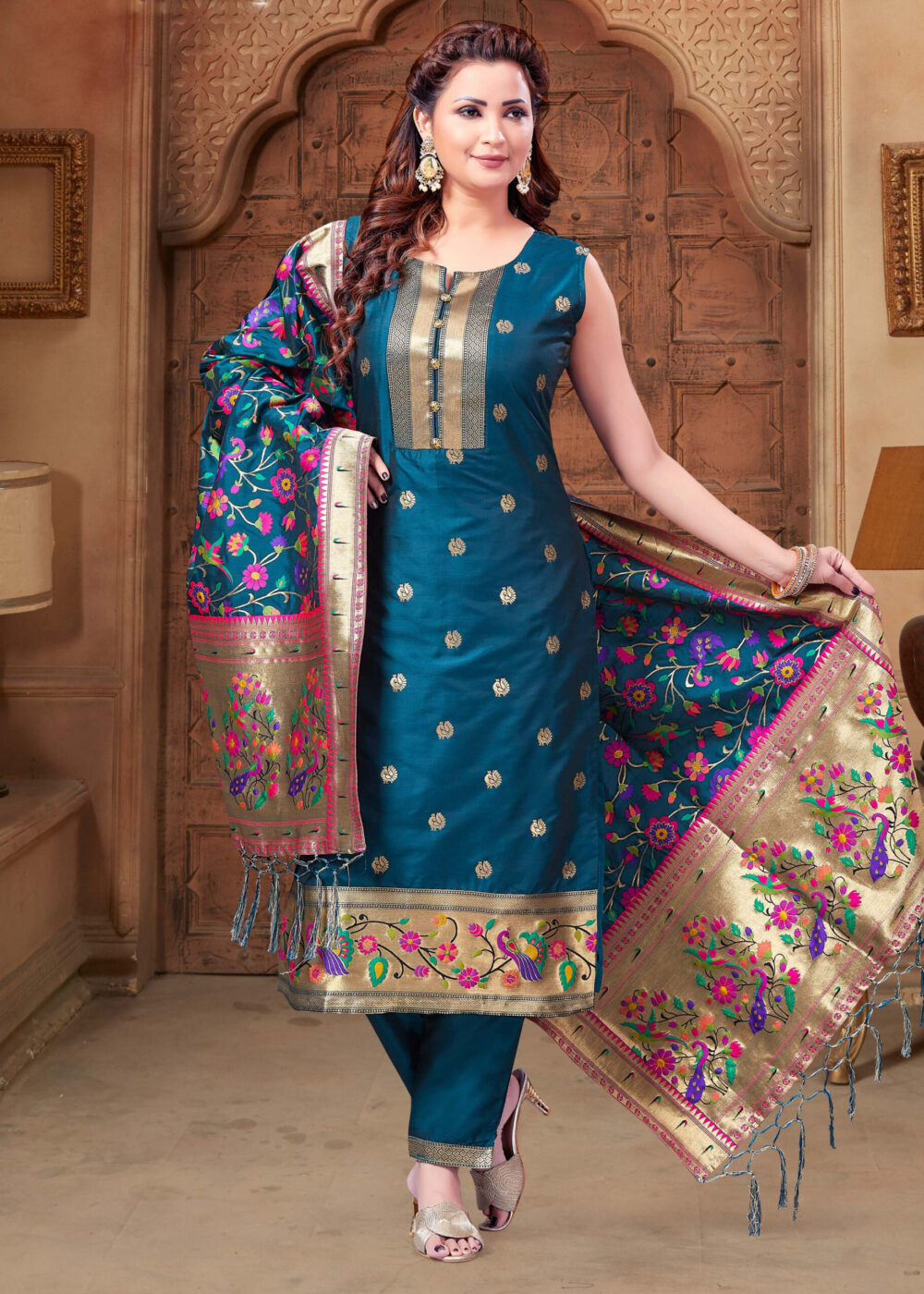 TATHASTU READYMADE TRADITIONAL PAITHANI DRESS