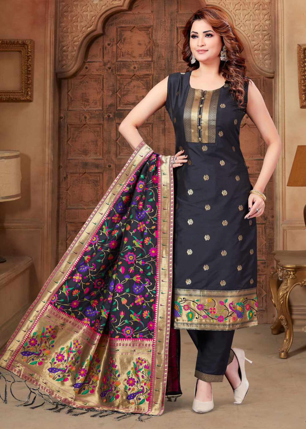 TATHASTU READYMADE TRADITIONAL PAITHANI DRESS