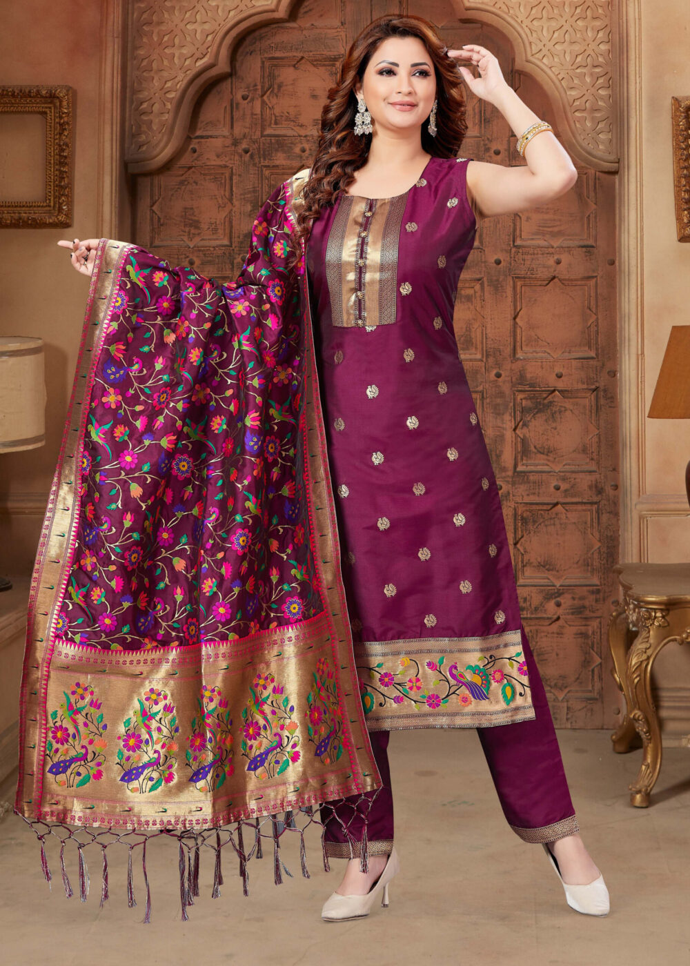 TATHASTU READYMADE TRADITIONAL PAITHANI DRESS