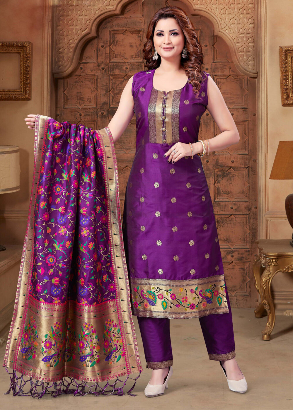 TATHASTU READYMADE TRADITIONAL PAITHANI DRESS