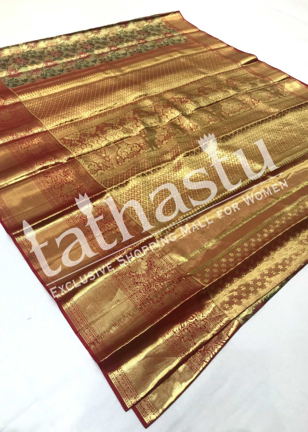 TATHASTU PURE SILK TISSUE KANJEEVARAM SAREE