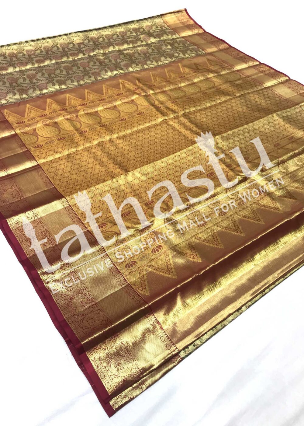 TATHASTU PURE SILK TISSUE KANJEEVARAM SAREE