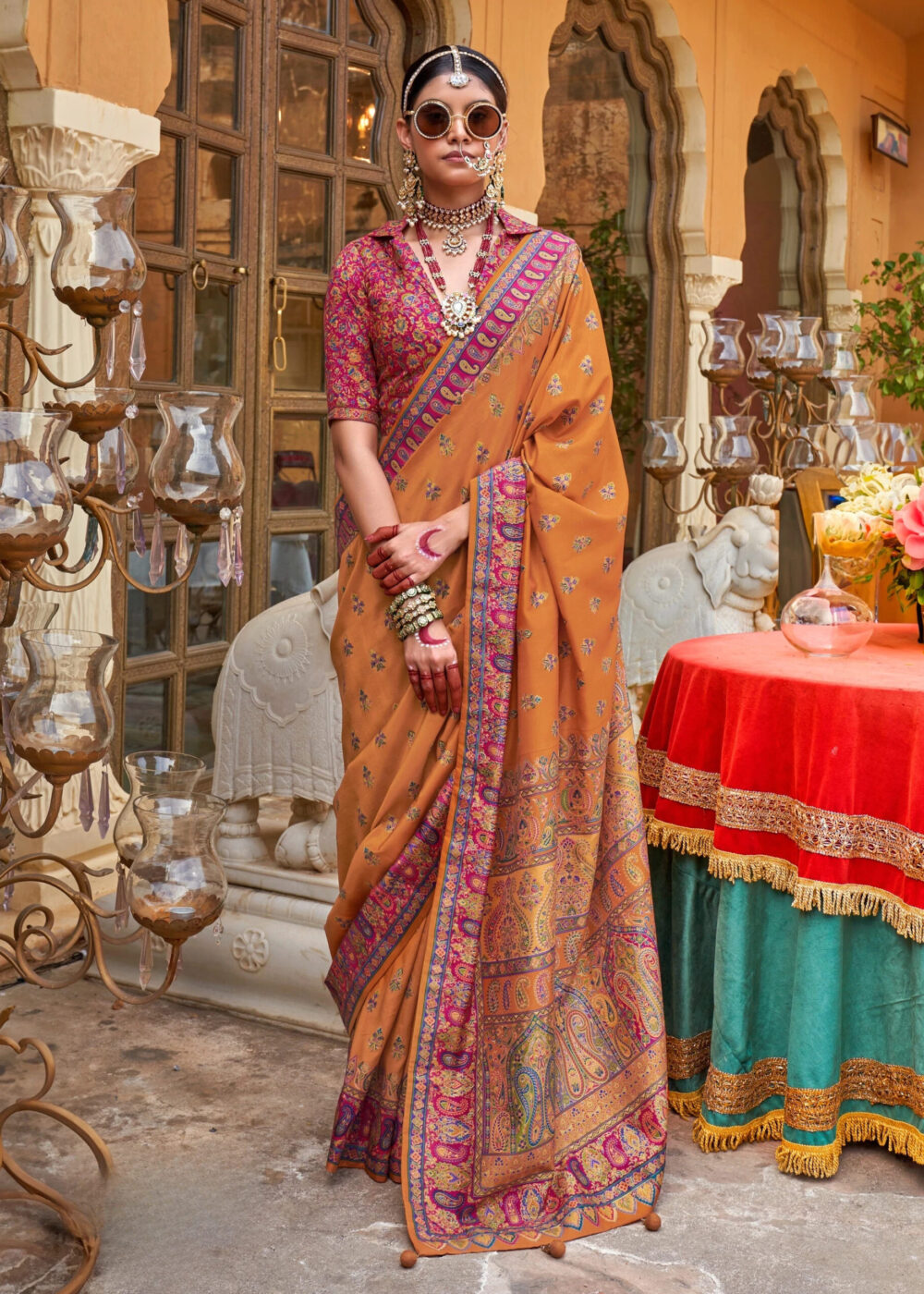 TATHASTU ART SILK PRINTED SAREE