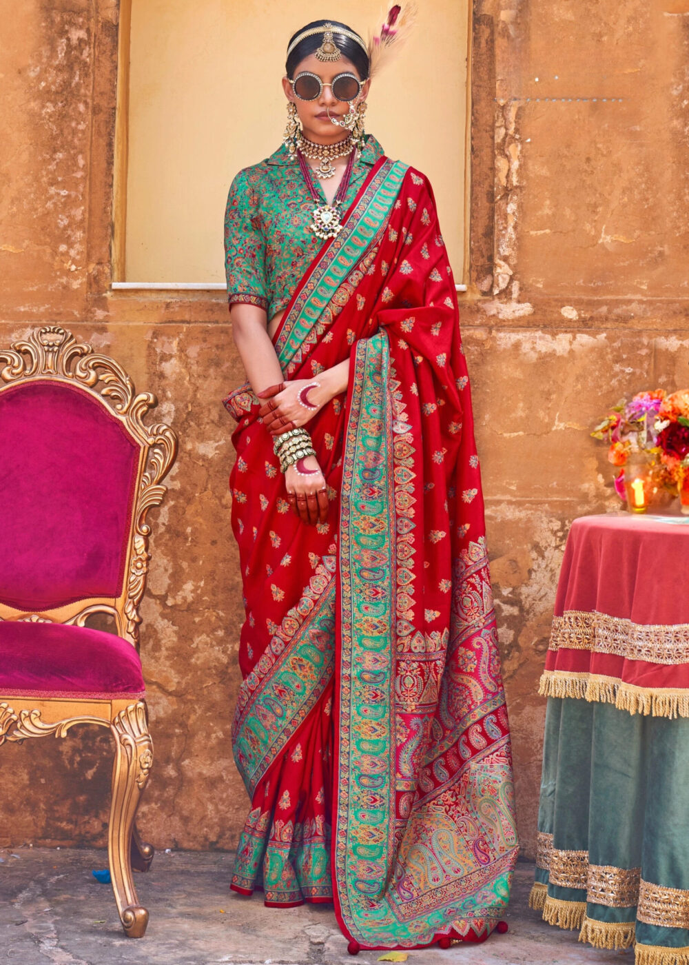 TATHASTU ART SILK PRINTED SAREE