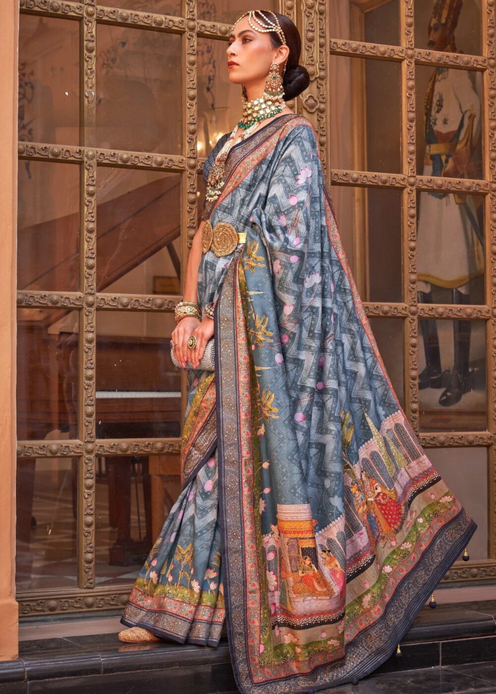 TATHASTU ART SILK FANCY PRINTED SAREE