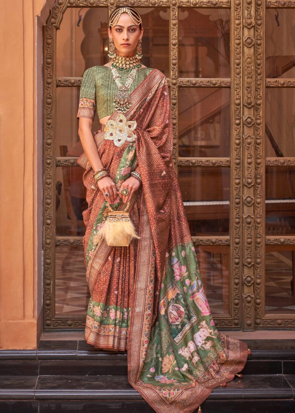 TATHASTU ART SILK FANCY PRINTED SAREE