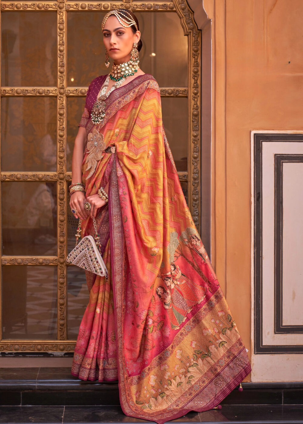 TATHASTU ART SILK FANCY PRINTED SAREE