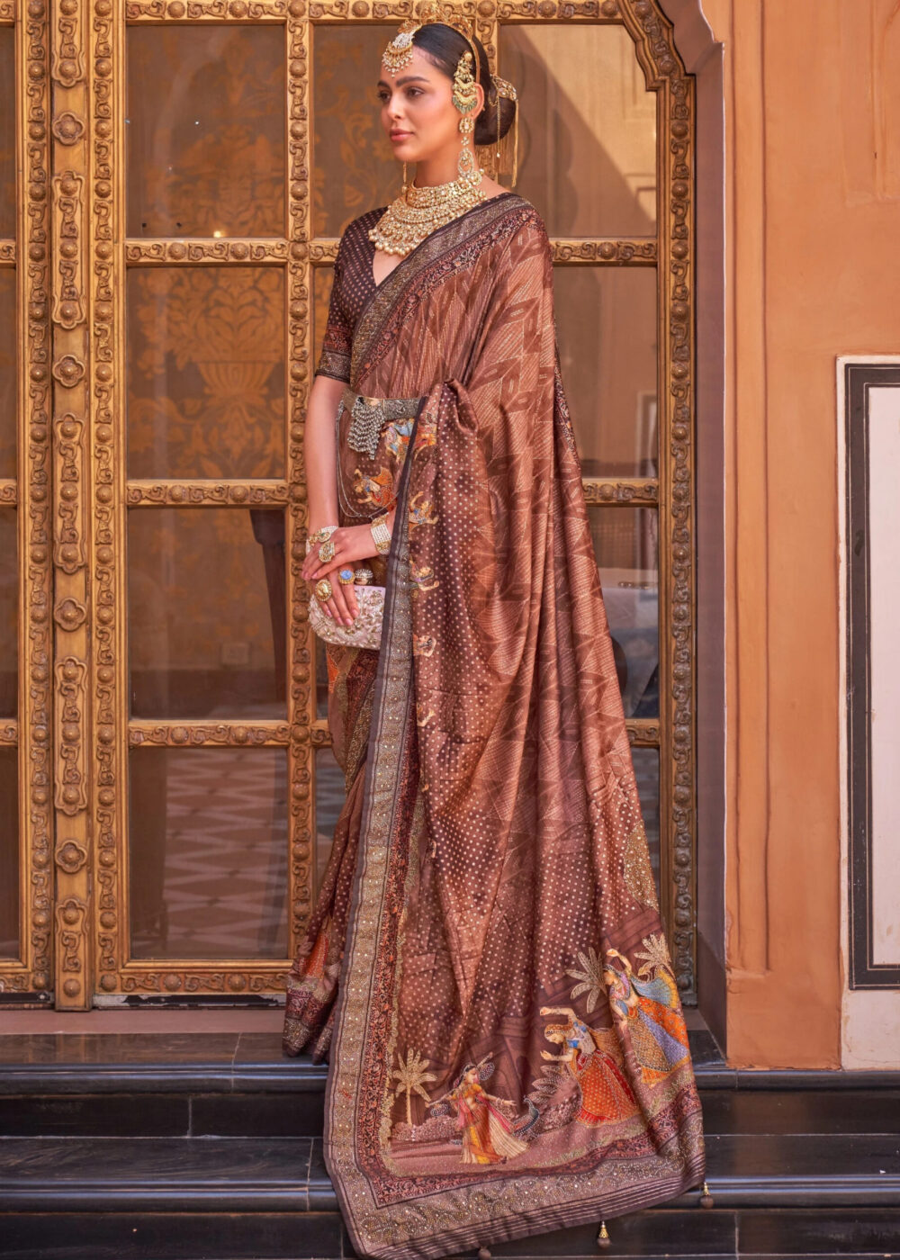 TATHASTU ART SILK FANCY PRINTED SAREE