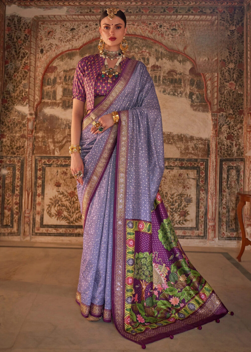 TATHASTU ART SILK PRINTED SAREE