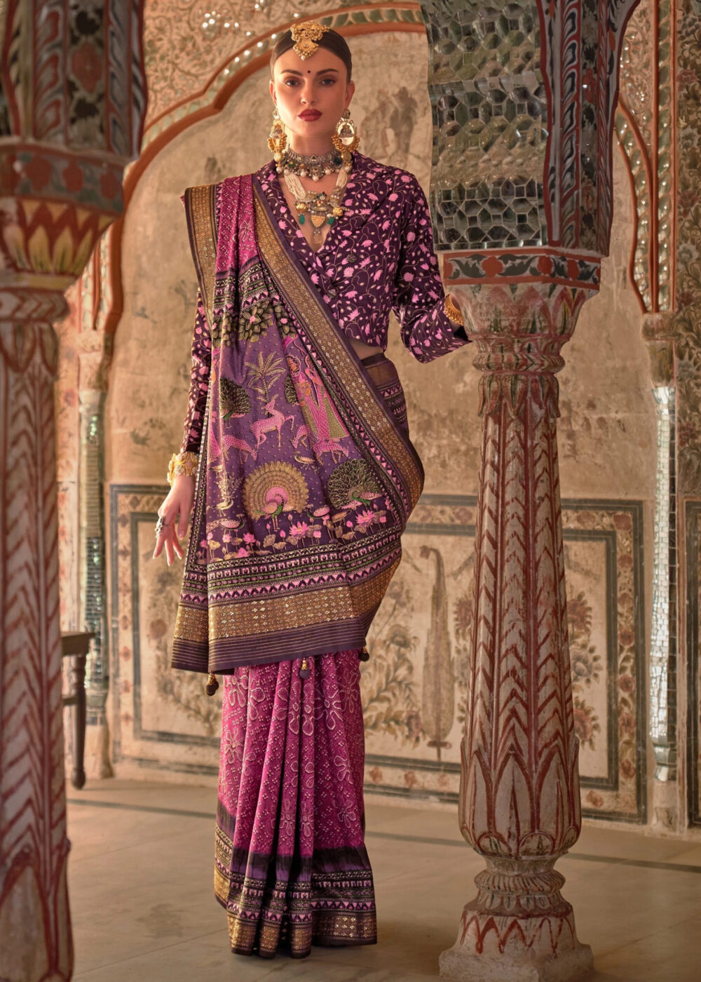 TATHASTU ART SILK PRINTED SAREE