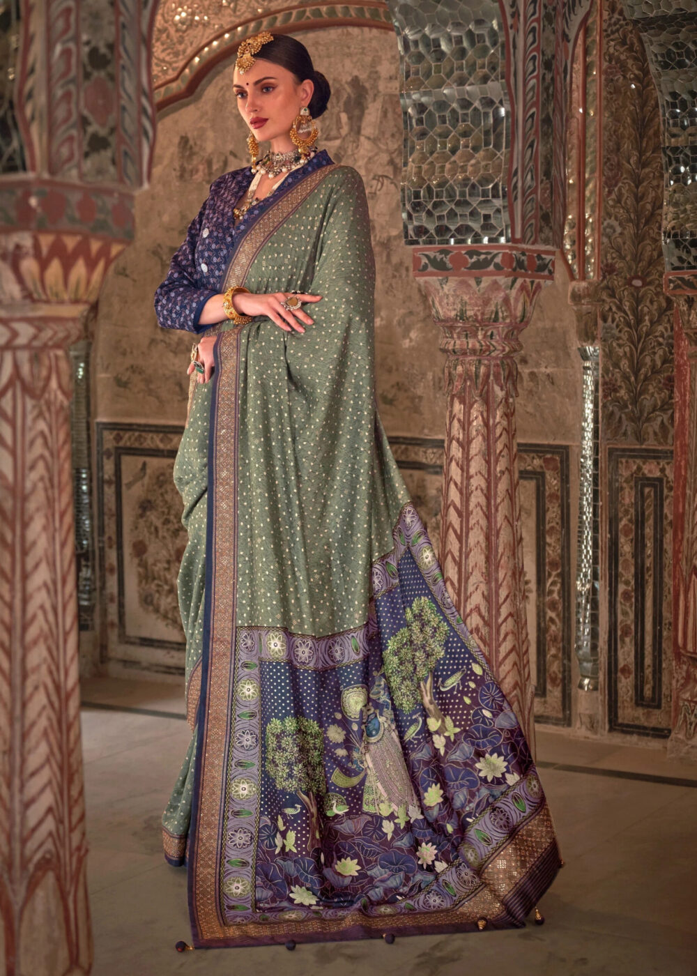 TATHASTU ART SILK PRINTED SAREE