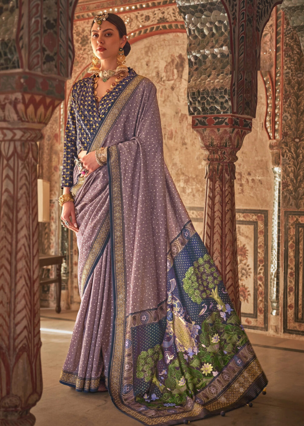 TATHASTU ART SILK PRINTED SAREE
