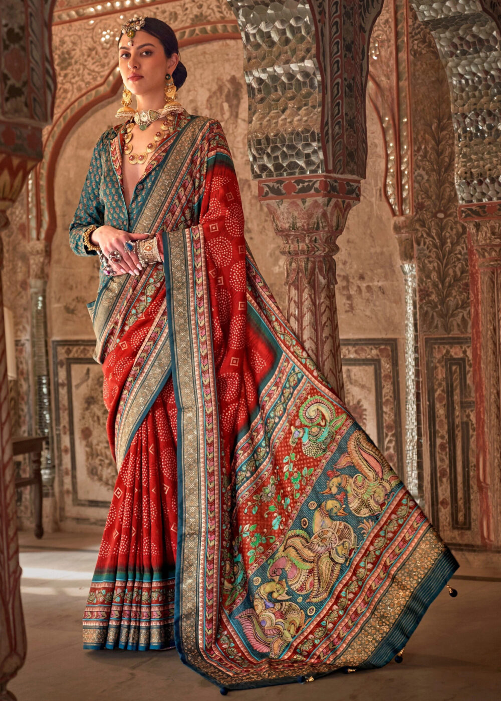 TATHASTU ART SILK PRINTED SAREE