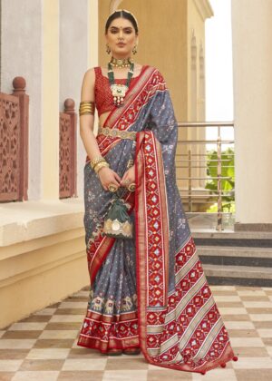 TATHASTU ART SILK PRINTED PATOLA SAREE