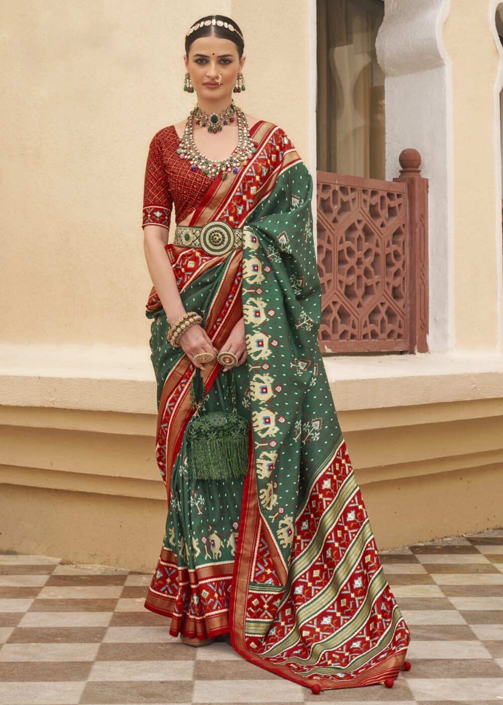 TATHASTU ART SILK PRINTED PATOLA SAREE