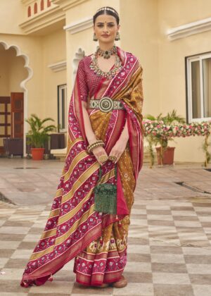 TATHASTU ART SILK PRINTED PATOLA SAREE