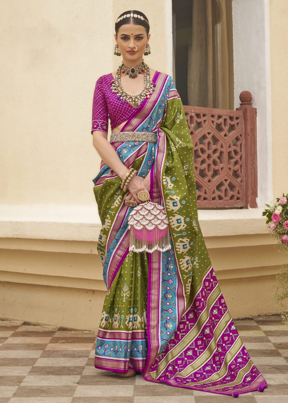 TATHASTU ART SILK PRINTED PATOLA SAREE