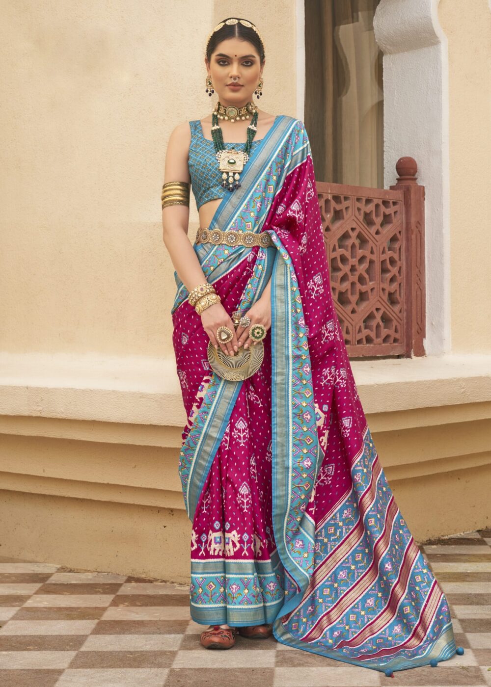 TATHASTU ART SILK PRINTED PATOLA SAREE