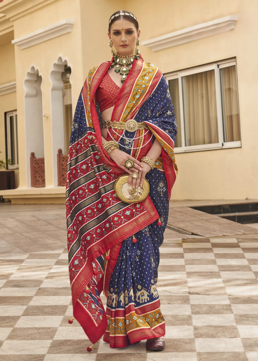 TATHASTU ART SILK PRINTED PATOLA SAREE