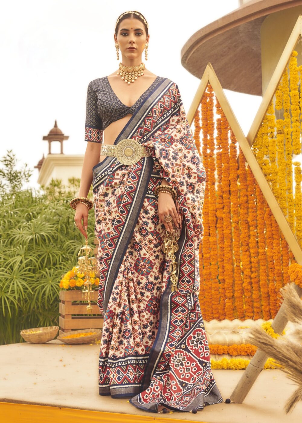 TATHASTU ART SILK PRINTED PATOLA SAREE