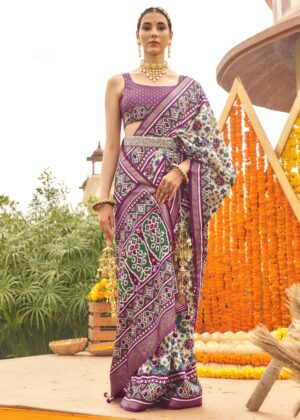 TATHASTU ART SILK PRINTED PATOLA SAREE