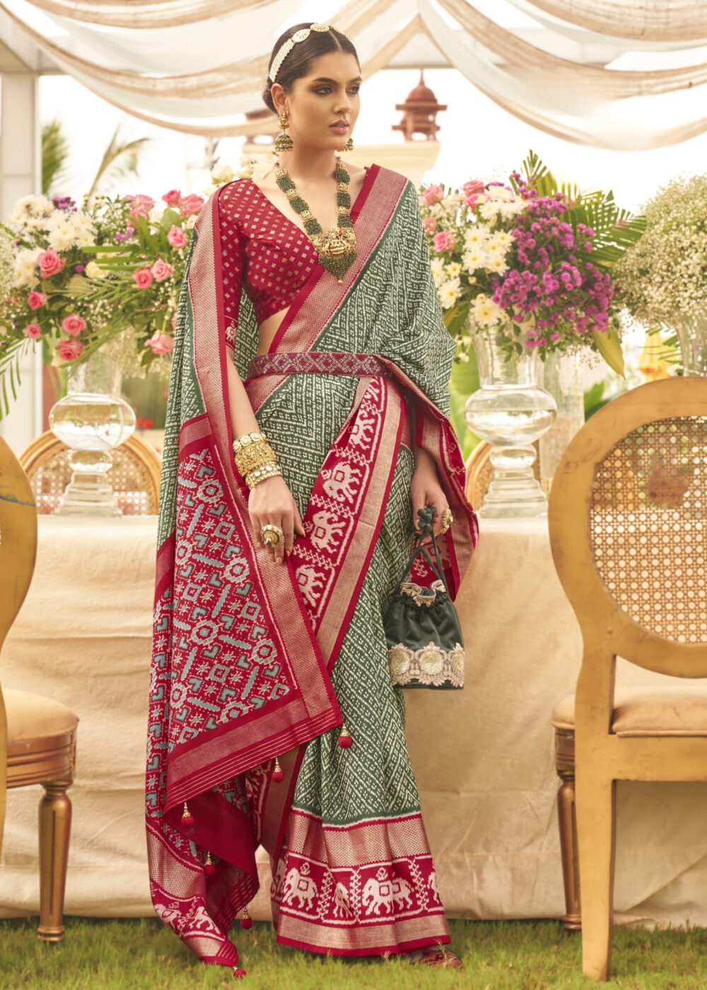 TATHASTU ART SILK PRINTED SAREE