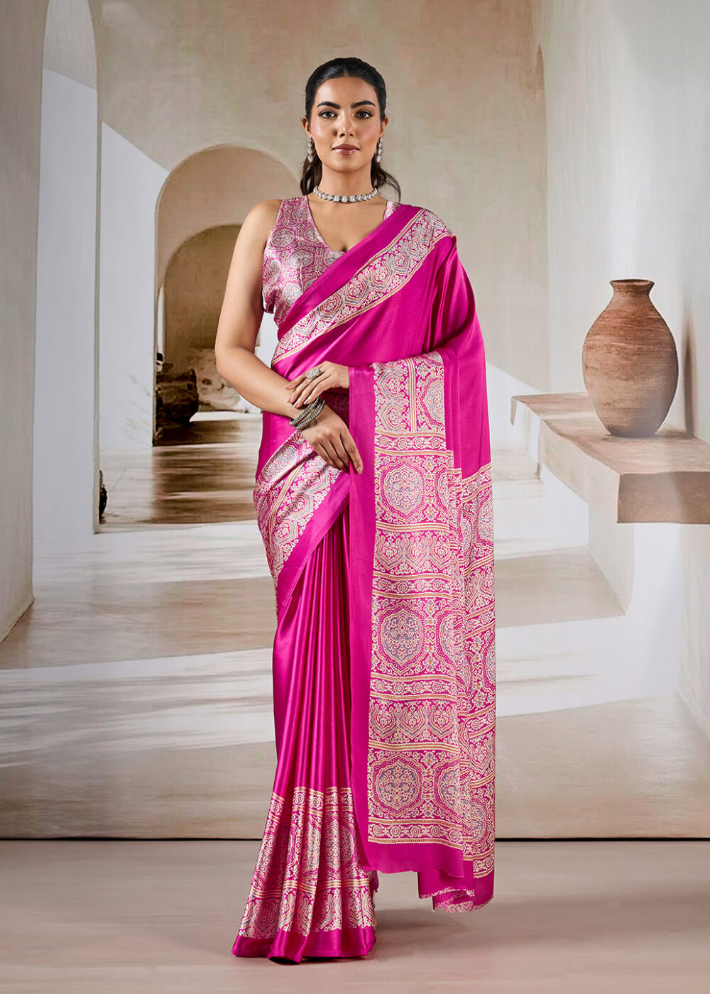 TATHASTU FANCY PRINTED SAREE