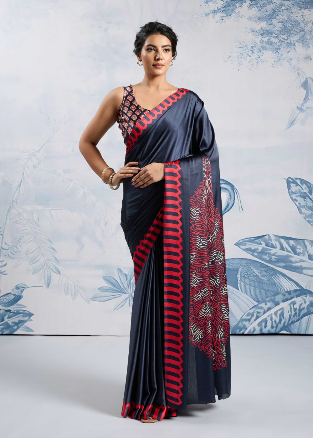 TATHASTU FANCY PRINTED SILK SAREE