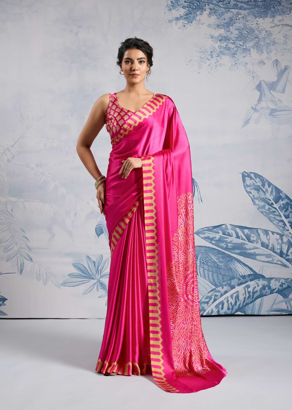 TATHASTU FANCY PRINTED SILK SAREE