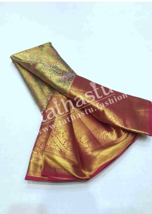TATHASTU PURE SILK BROCADE SAREE