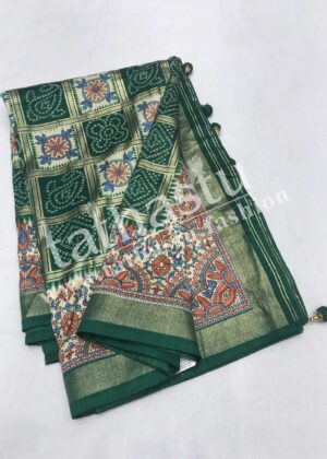 TATHASTU RAW SILK PRINTED SAREE