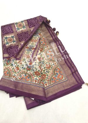 TATHASTU RAW SILK PRINTED SAREE