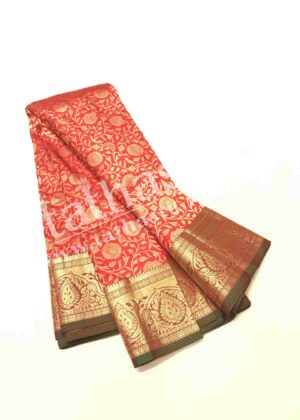 TATHASTU PURE SILK TISSUE BROCADE SAREE