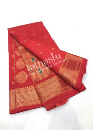 TATHASTU ART SILK PAITHANI WITH AARI WORK BLOUSEPIECE