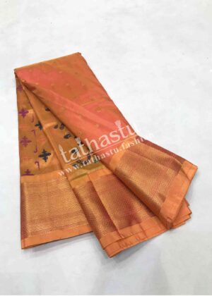 TATHASTU ART SILK PAITHANI WITH AARI WORK BLOUSEPIECE