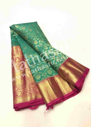 TATHASTU PURE SILK TISSUE BROCADE SAREE