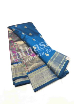 TATHASTU ART SILK PAITHANI WITH AARI WORK BLOUSEPIECE