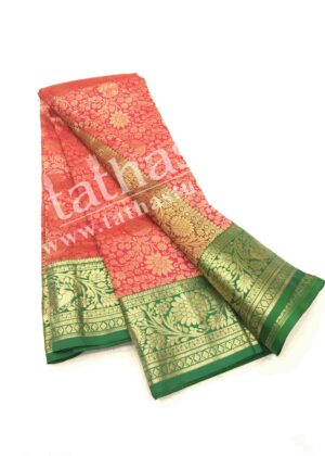 TATHASTU PURE SILK BROCADE SAREE