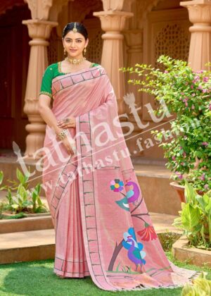TATHASTU PURE SILK MUNIYA BORDER PAITHANI