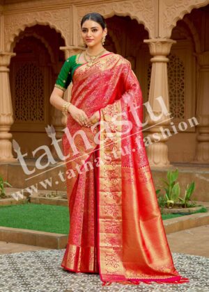 TATHASTU PURE SILK BROCADE SAREE