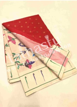 TATHASTU PURE SILK MUNIYA BORDER PAITHANI