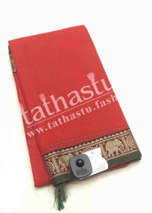 TATHASTU TRADITIONAL BORDER COTTON SAREE