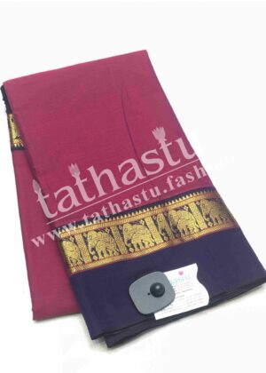 TATHASTU TRADITIONAL BORDER COTTON SAREE