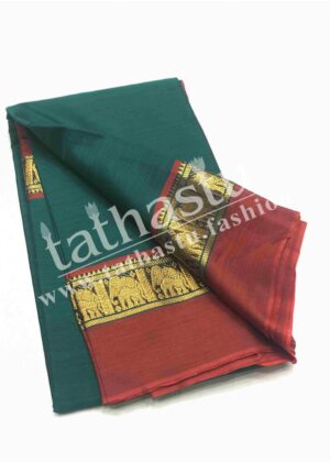 TATHASTU TRADITIONAL BORDER COTTON SAREE